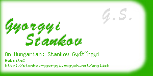 gyorgyi stankov business card